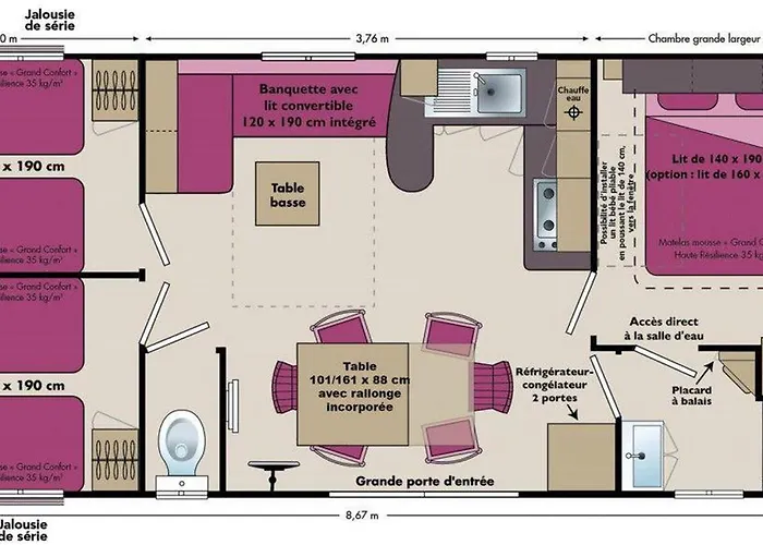 Кемпинг Mobil-home Confortable - 6 Pers. - Api-1-52-2152 Estavar